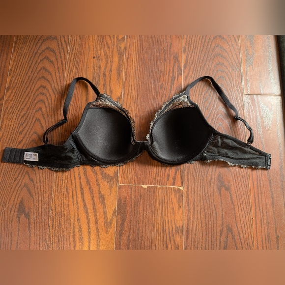 Wacoal Elegant Black Cream Lace Bra 34C Lingerie Sexy - Picture 4 of 5